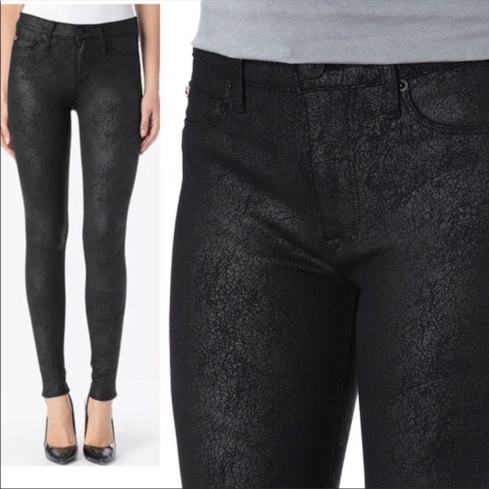 Hudson Nico Mid Rise Super Skinny Black Jeans